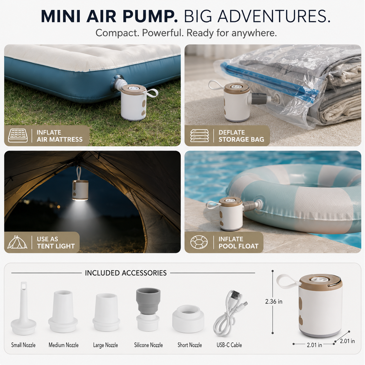 Mini Electric Air Pump for Inflation & Deflation - Image 5