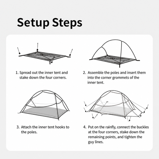 Lightweight Freestanding Backpacking Tent - Image 12