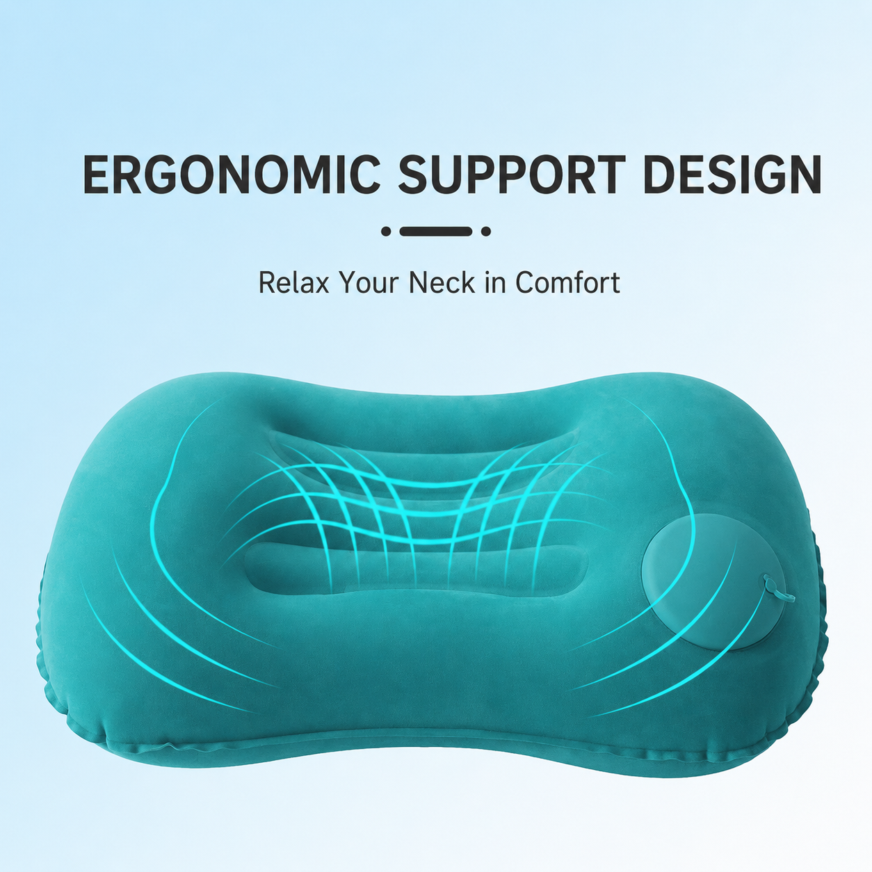 Flocked Inflatable PVC Square Pillow - Image 2