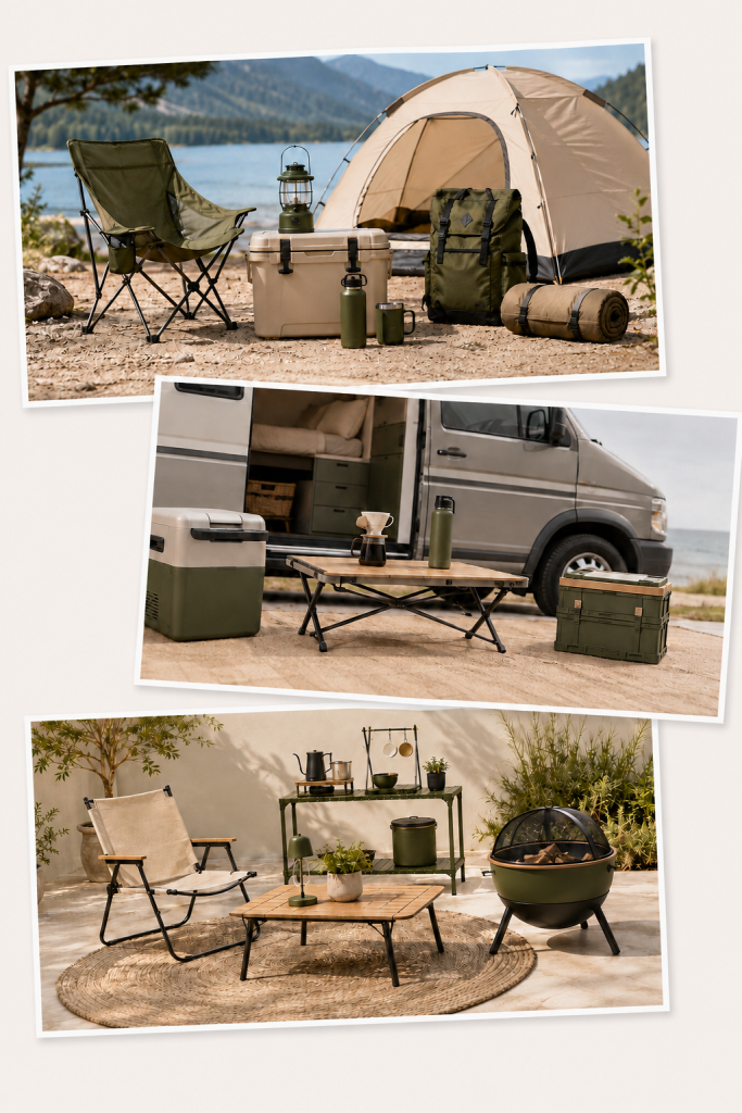 Outdoor lifestyle collection for wholesale buyers - camping, hiking and BBQ
