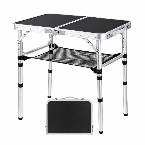 Portable 3-Height Folding Camping Table