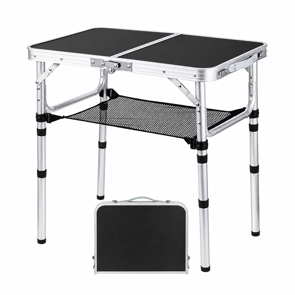 Portable 3-Height Folding Camping Table - Image 1