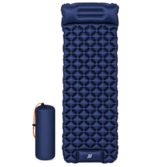 Inflatable Sleeping Pad with Integrated Pillow