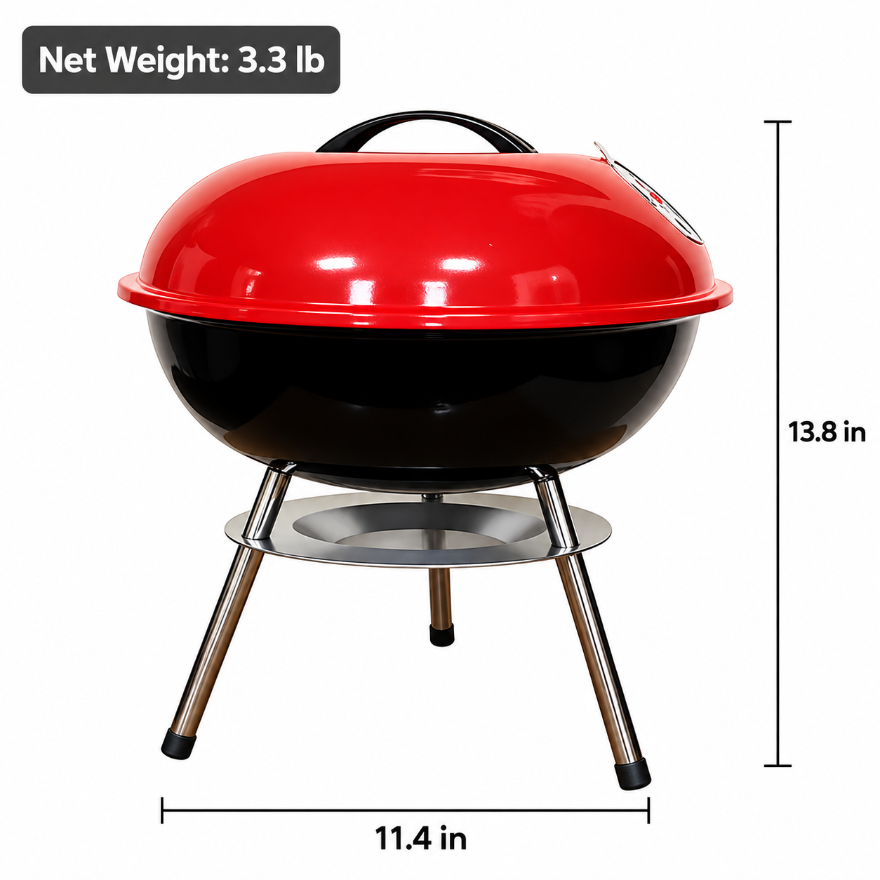 Portable Kettle Charcoal Grill - Image 5
