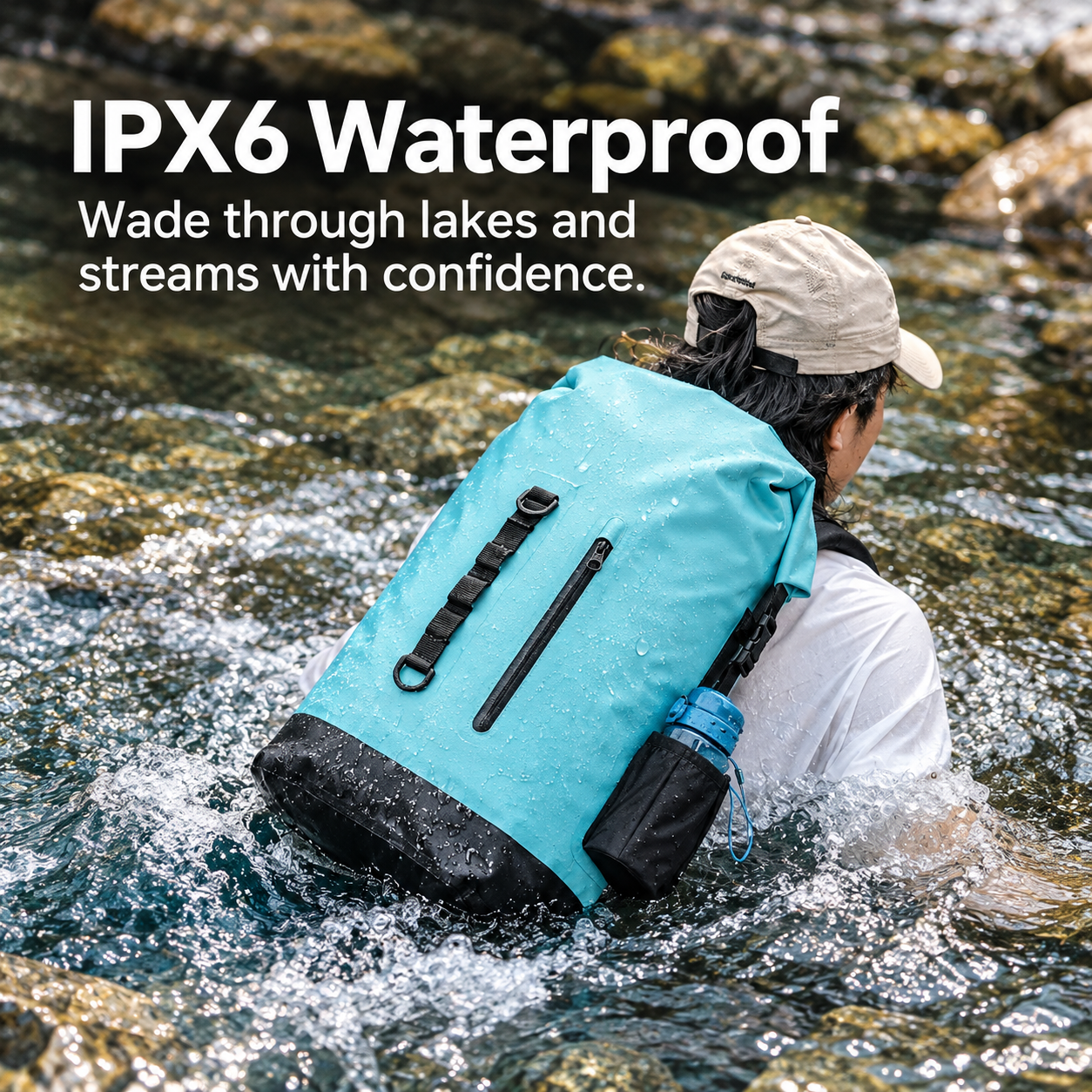 30L IPX6 Roll-Top Waterproof Backpack - Image 2