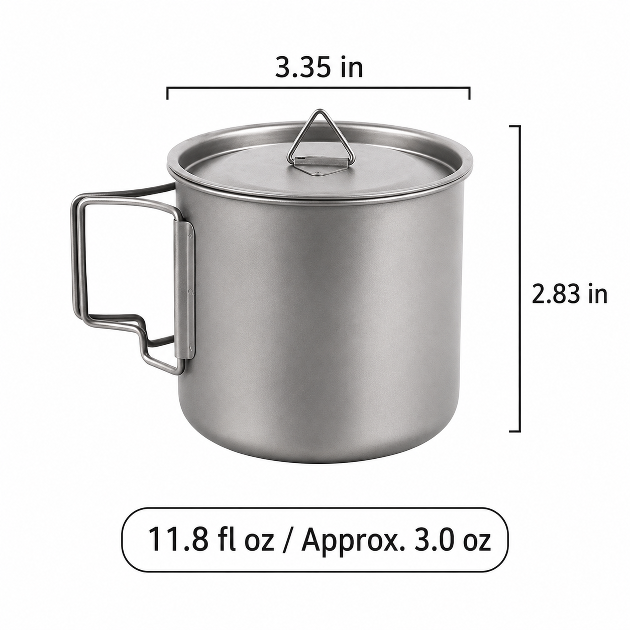 Lightweight Titanium Camping Mug with Lid - Image 7