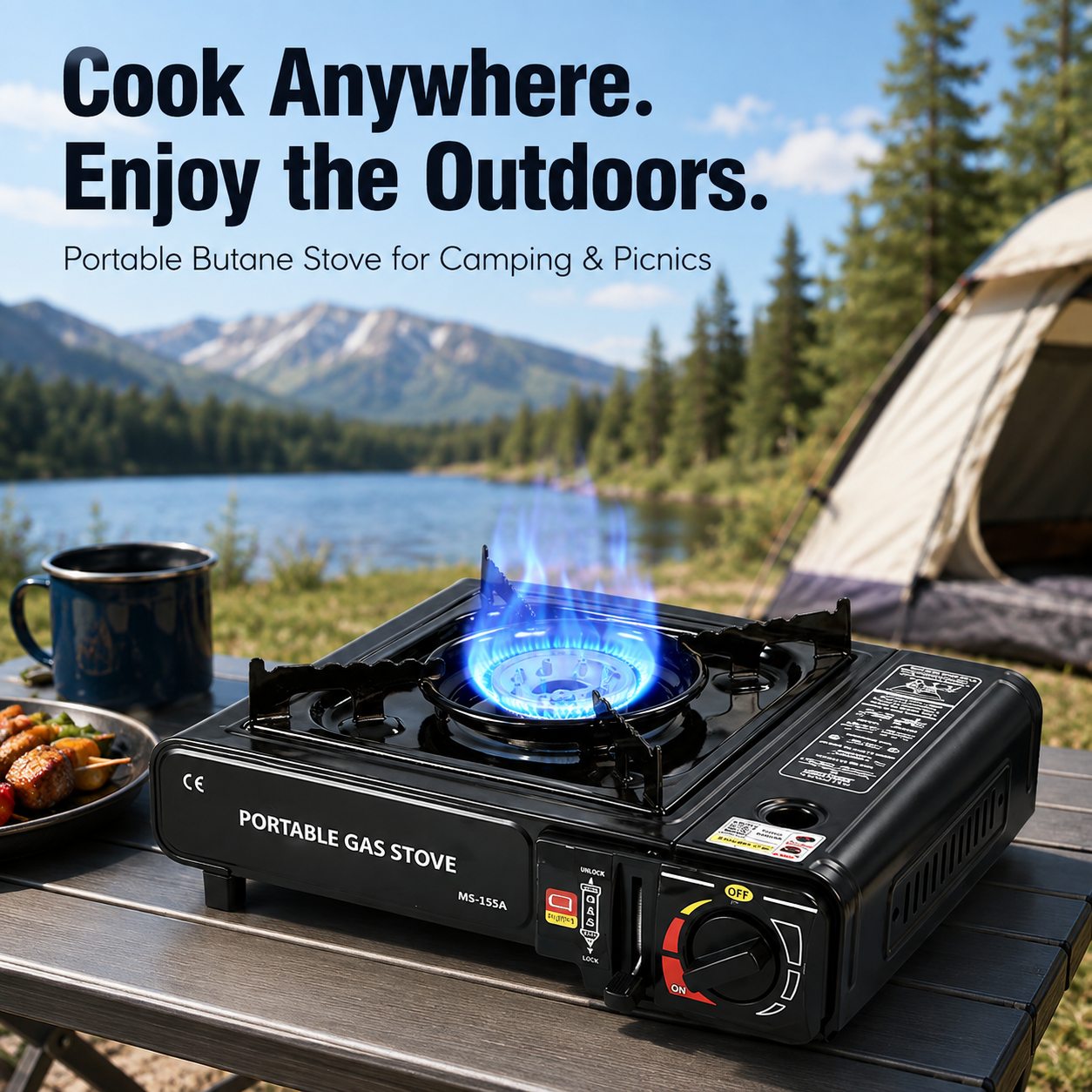 Portable Single-Burner Camping Gas Stove - Image 2