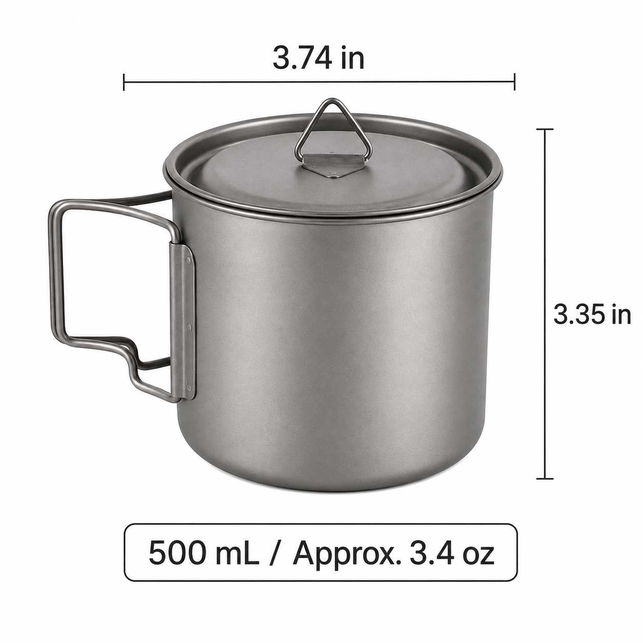 Lightweight Titanium Camping Mug with Lid - Image 8