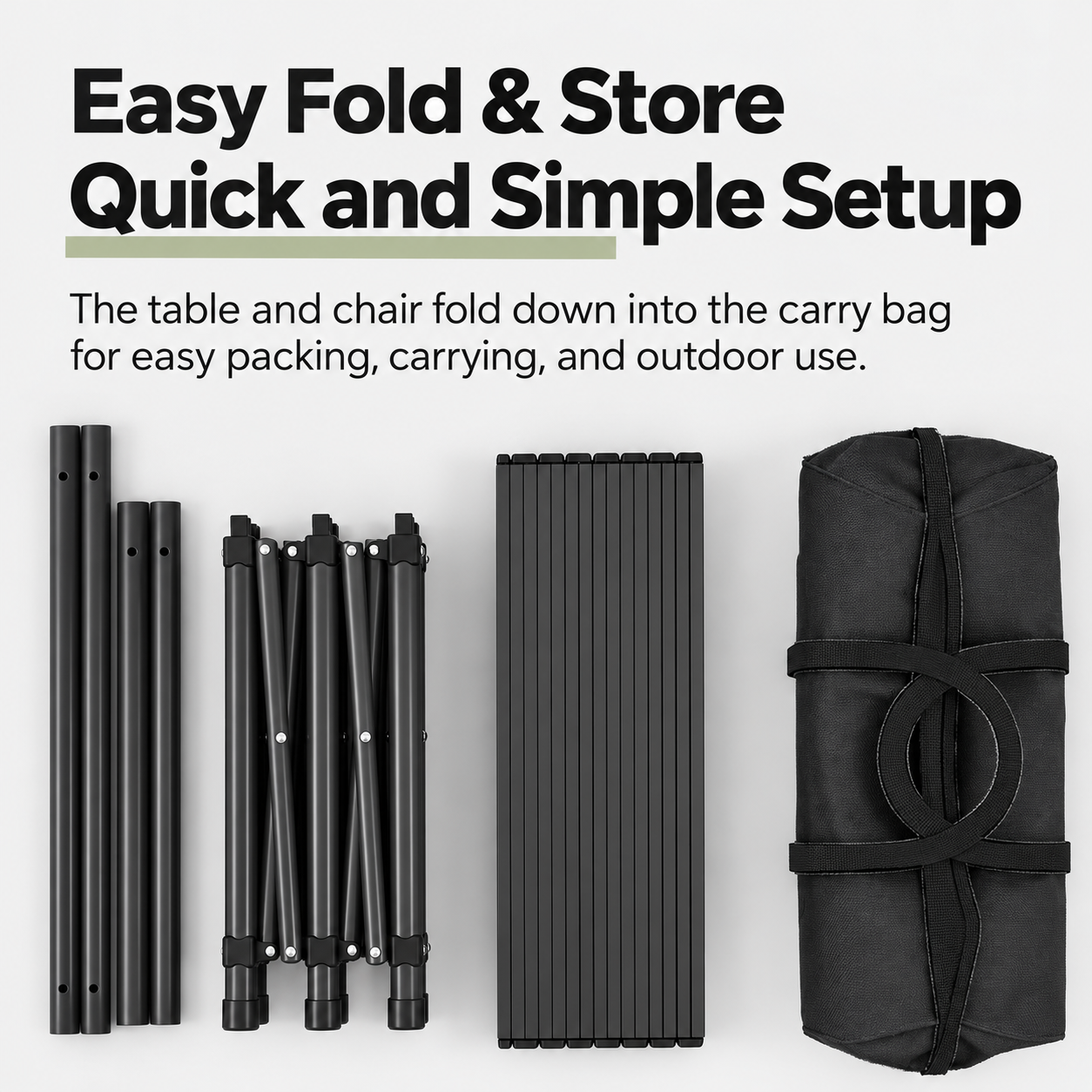 Portable Folding Aluminum Camping Table - Image 2