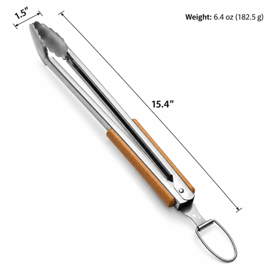 4-Piece Stainless Steel BBQ Tool Set - Image 5