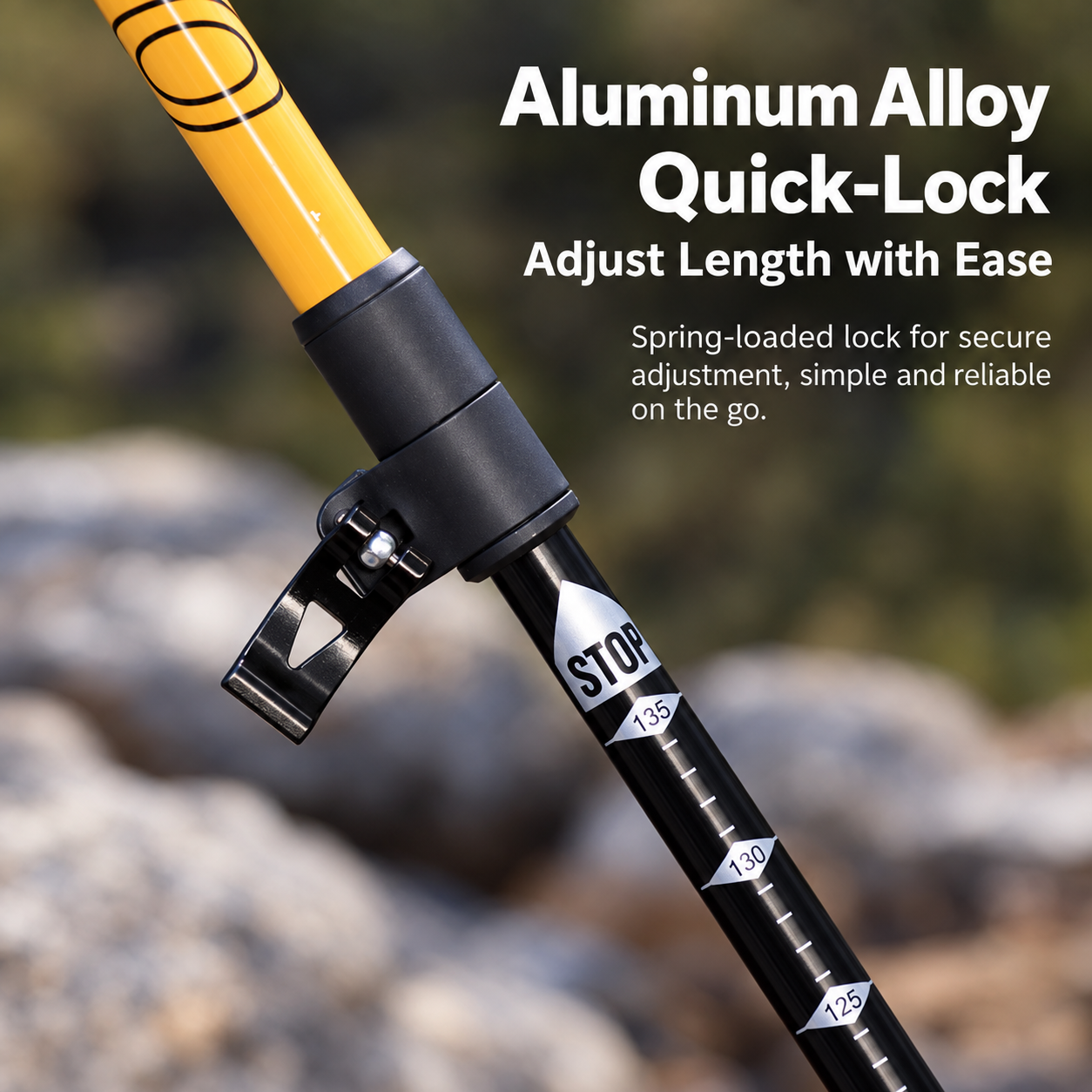 3-Section Quick-Lock Aluminum Trekking Poles - Image 5