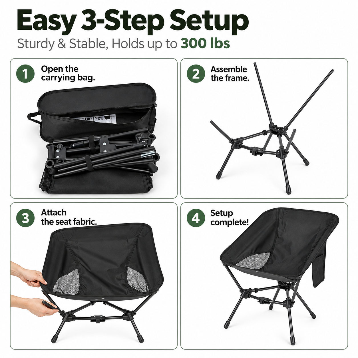 Portable Folding Camping Moon Chair - Image 5