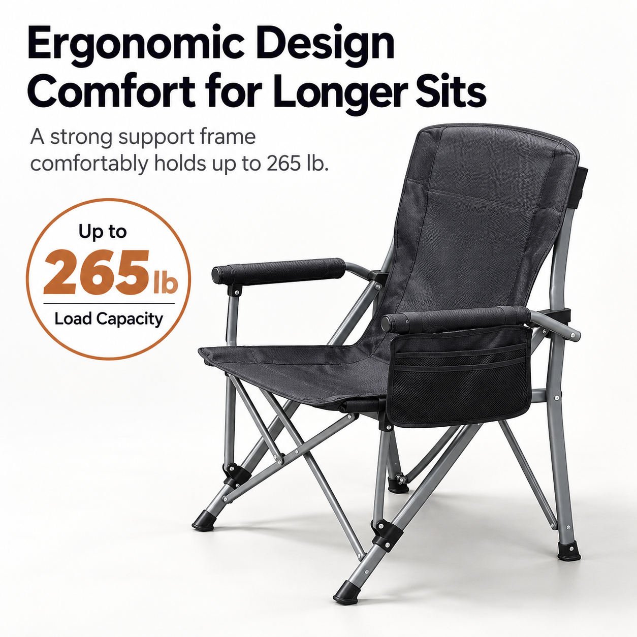 Reinforced X-Frame Folding Camping Chair - Image 2