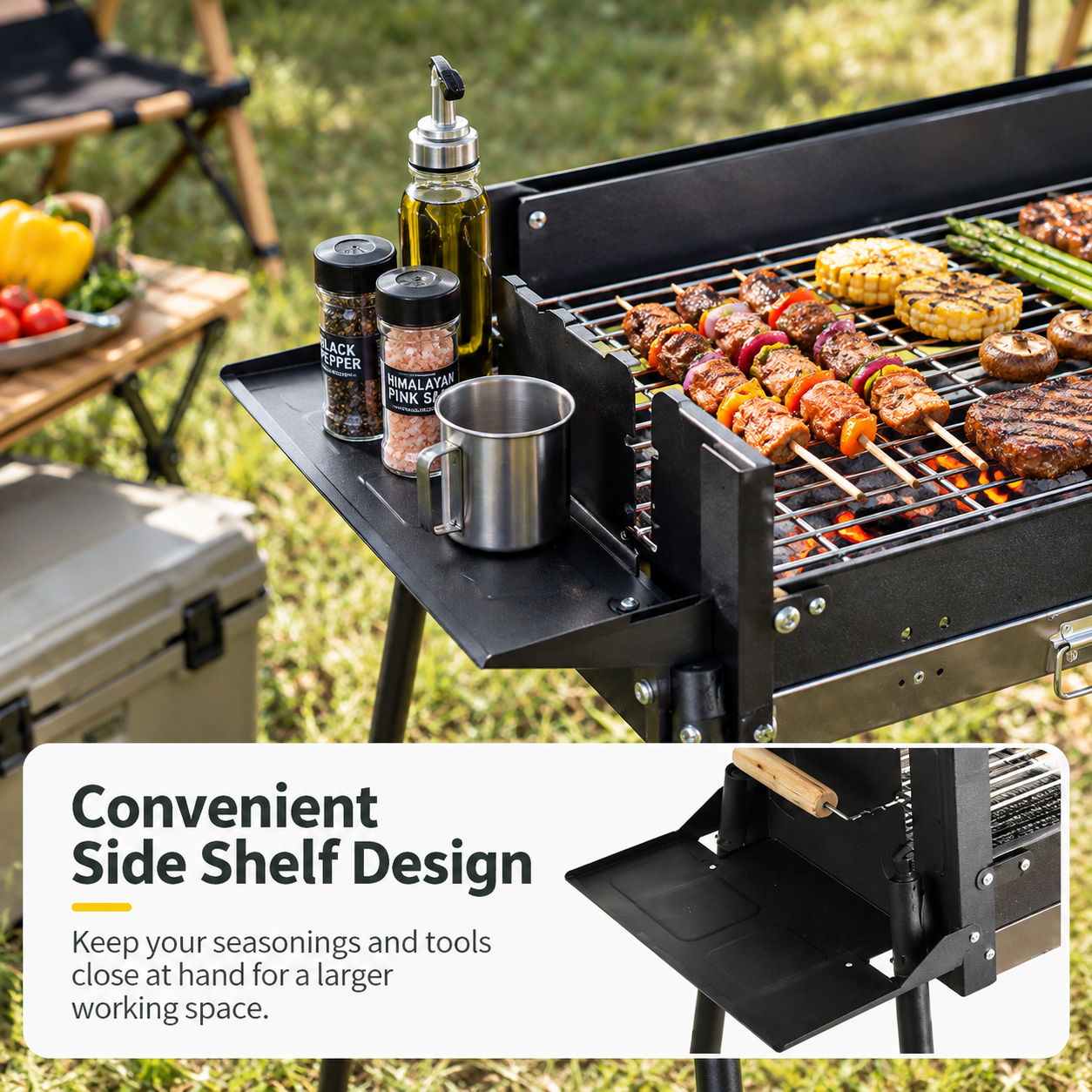 Portable Folding Charcoal Grill - Image 5