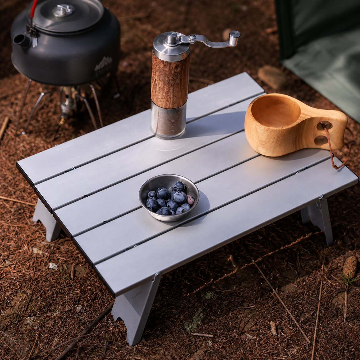 Lightweight Mini Folding Aluminum Camping Table - Image 2