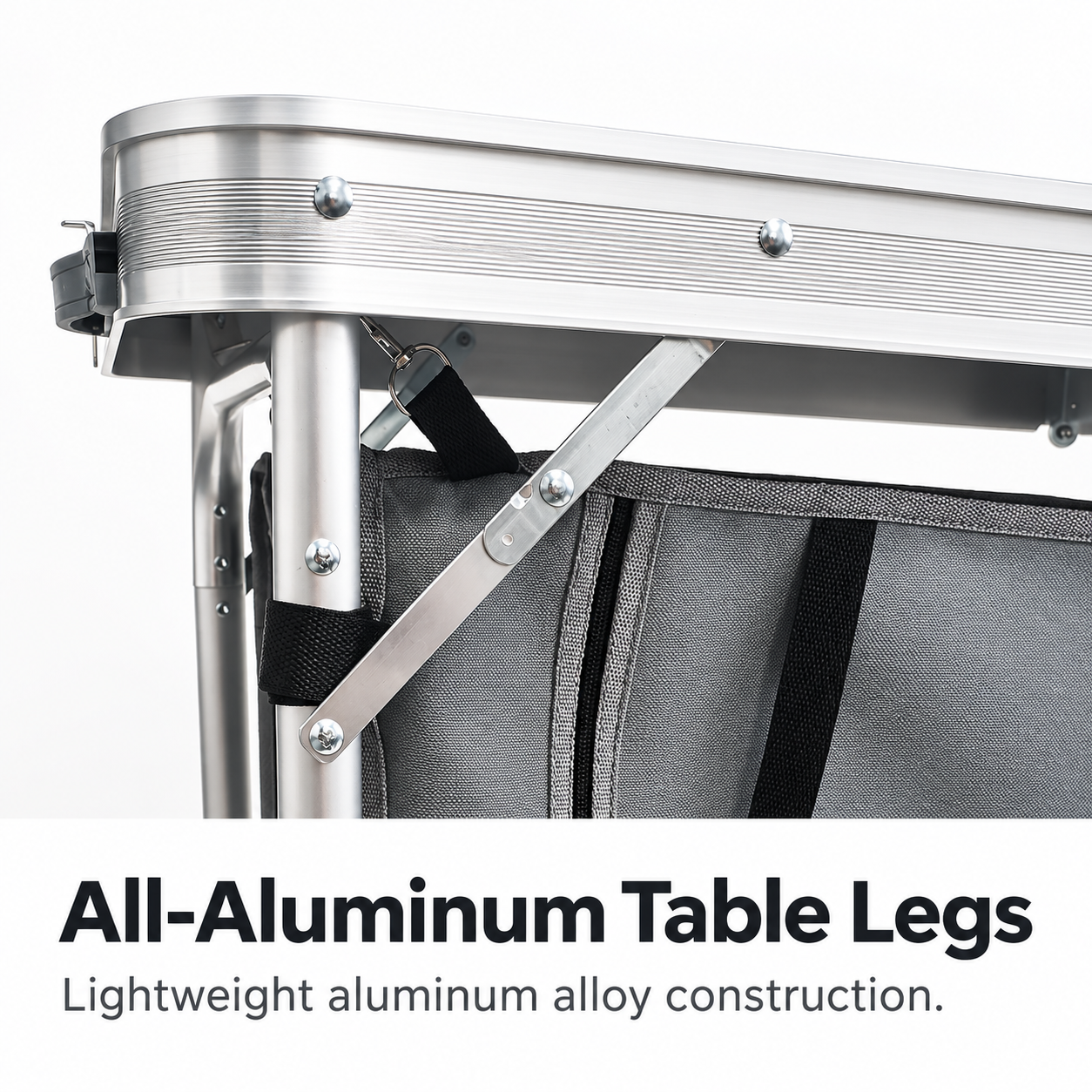 Folding Camping Table with Storage Cabinet - Image 6