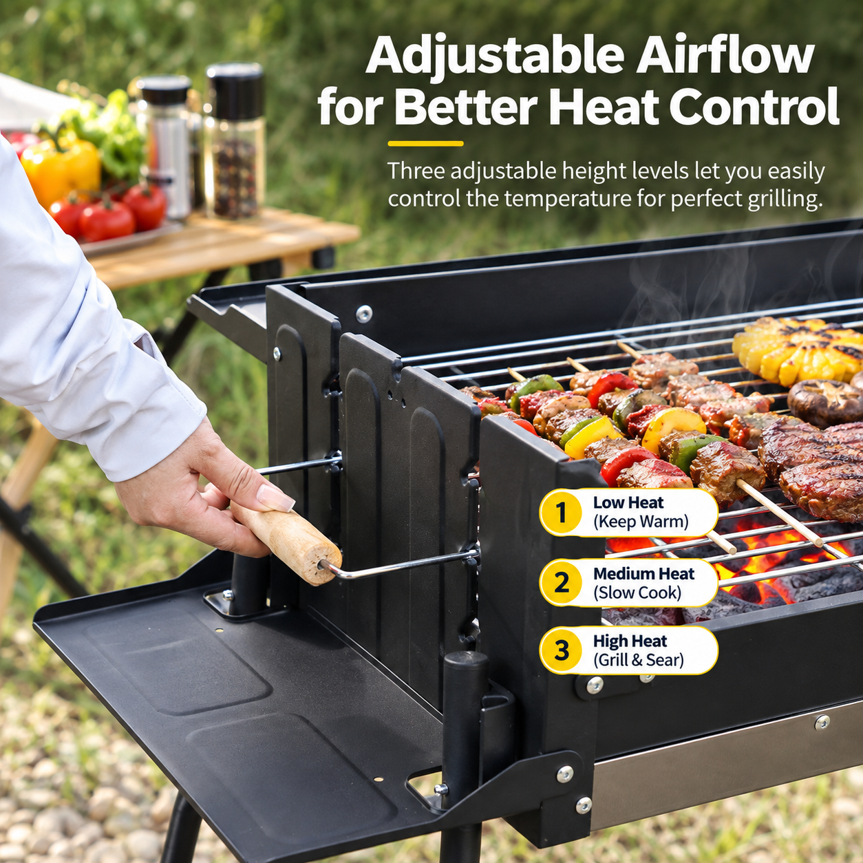 Portable Folding Charcoal Grill - Image 6