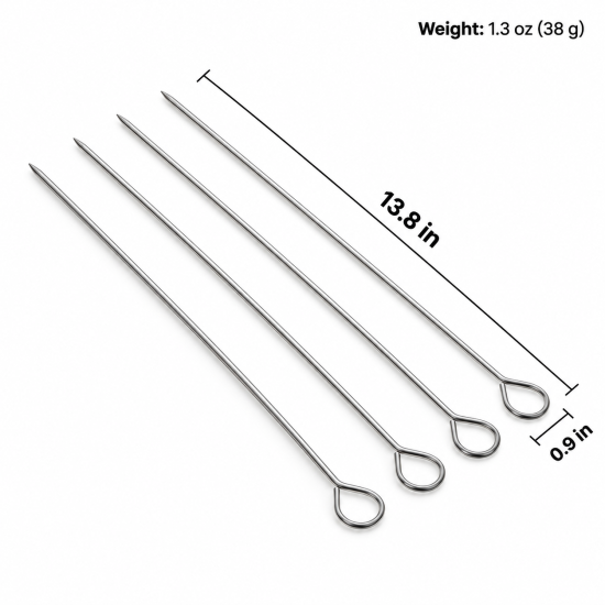 Multi-Option Stainless Steel BBQ Tool Set - Image 10
