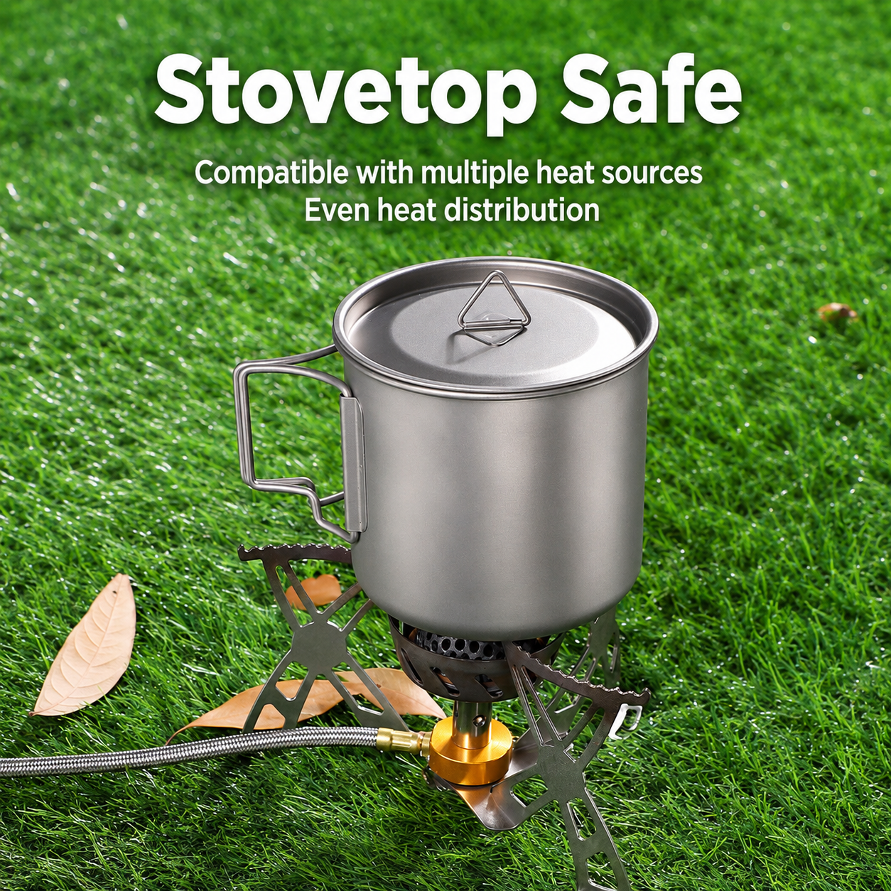 Lightweight Titanium Camping Mug with Lid - Image 3