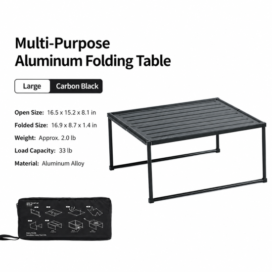 Portable Aluminum Folding Camping Table - Image 9