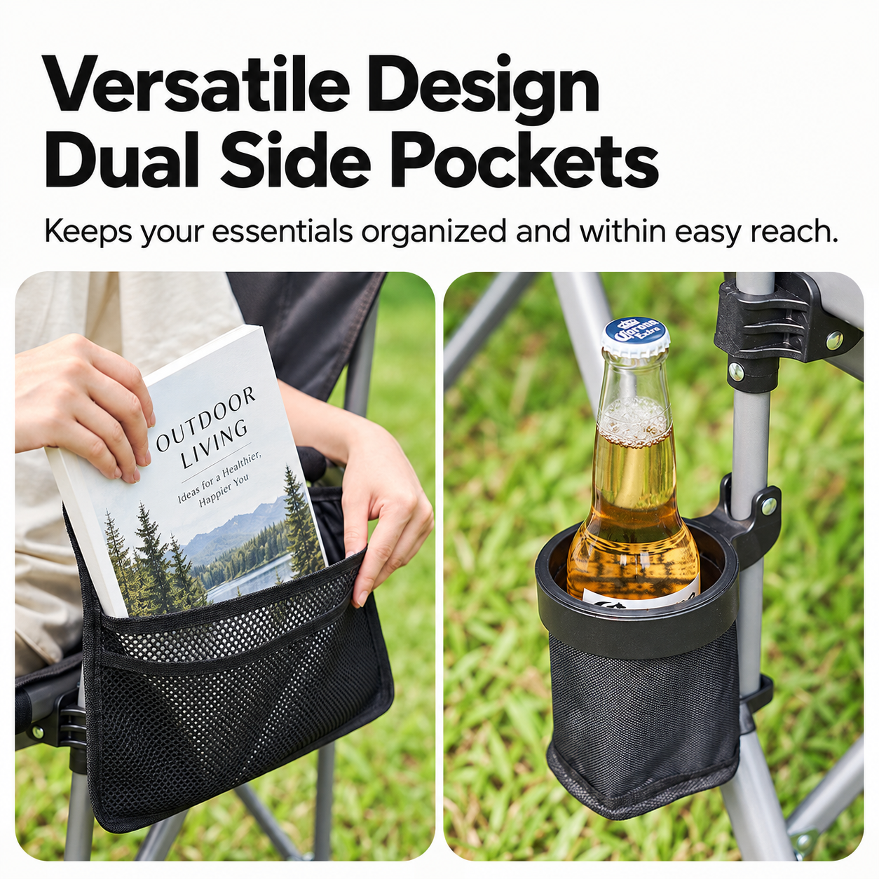 Reinforced X-Frame Folding Camping Chair - Image 6