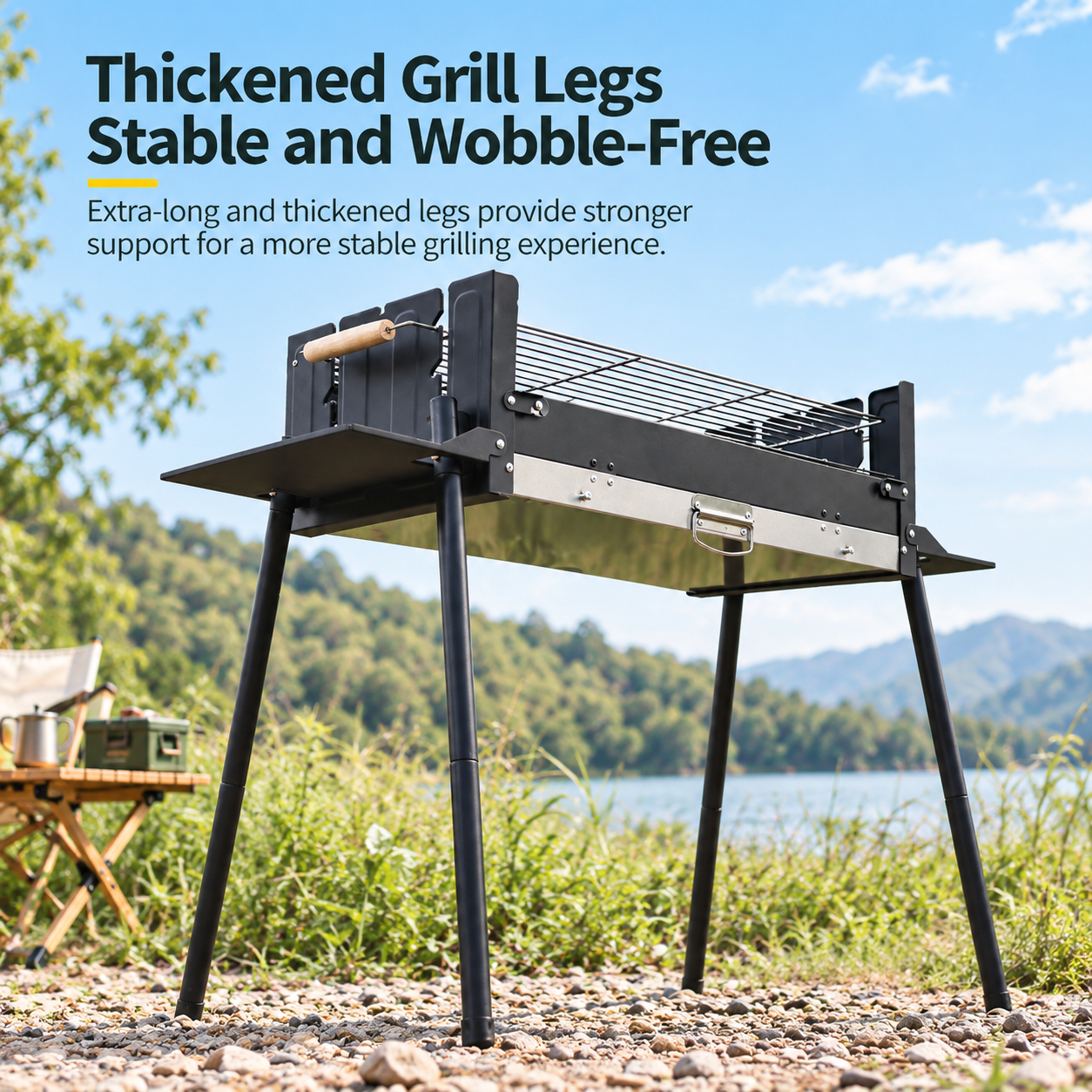 Portable Folding Charcoal Grill - Image 7