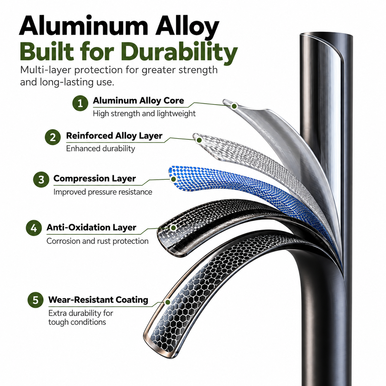 3-Section Quick-Lock Aluminum Trekking Poles - Image 8