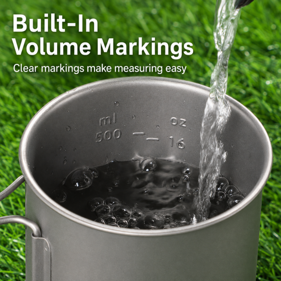 Lightweight Titanium Camping Mug with Lid - Image 6