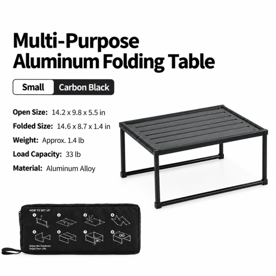 Portable Aluminum Folding Camping Table - Image 10