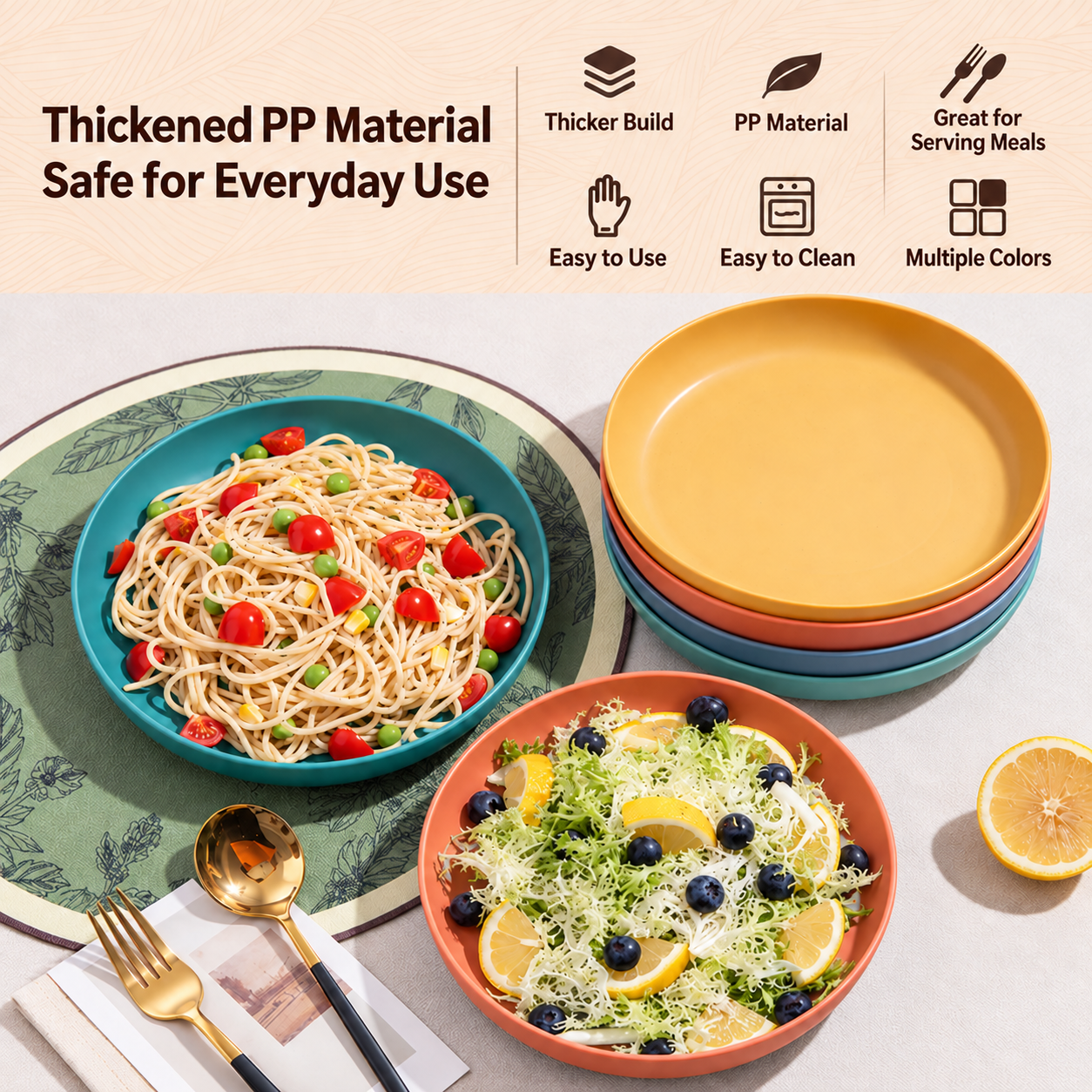 Stackable PP Camping Plate Set - Image 3