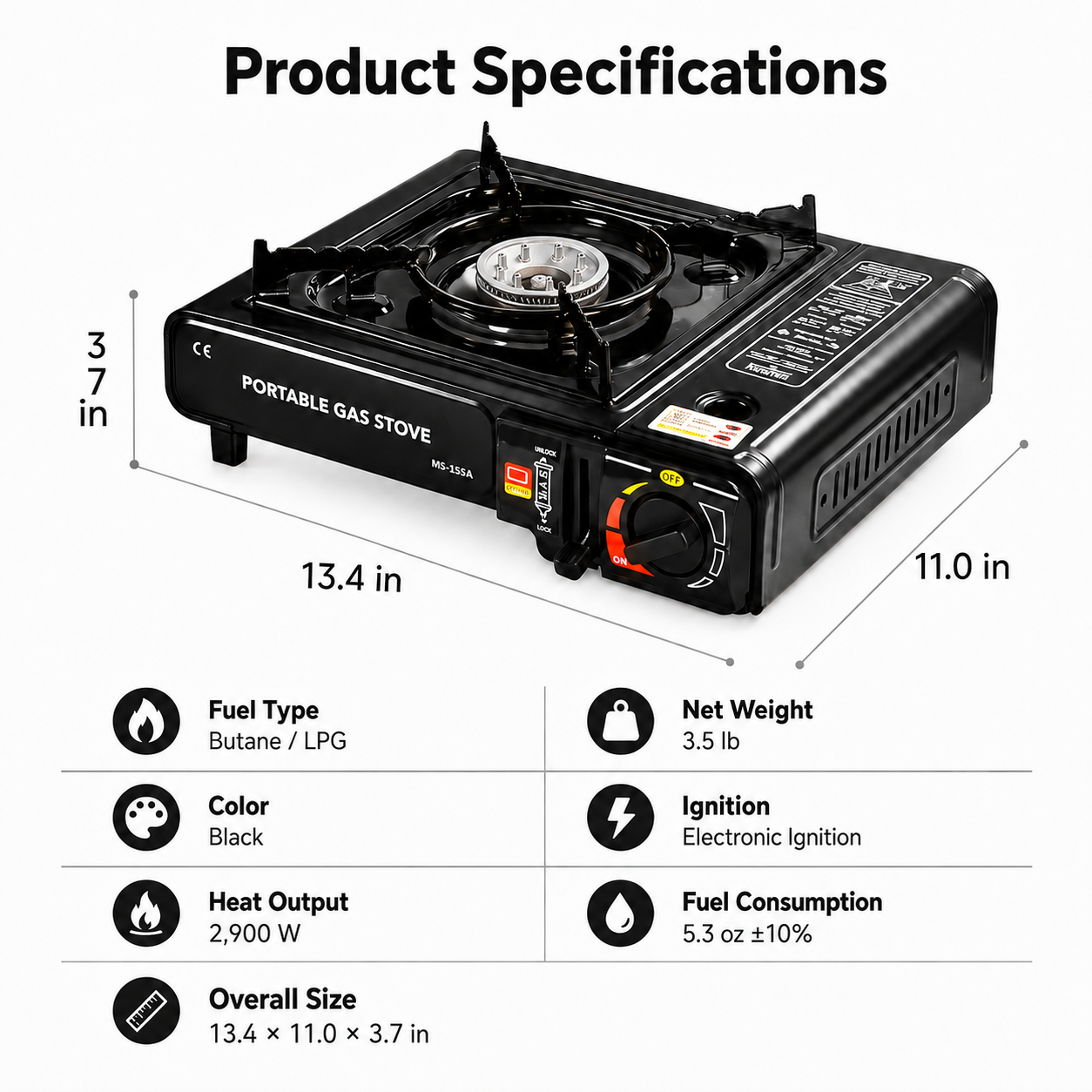 Portable Single-Burner Camping Gas Stove - Image 9