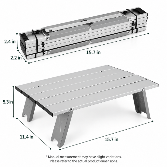 Lightweight Mini Folding Aluminum Camping Table - Image 7