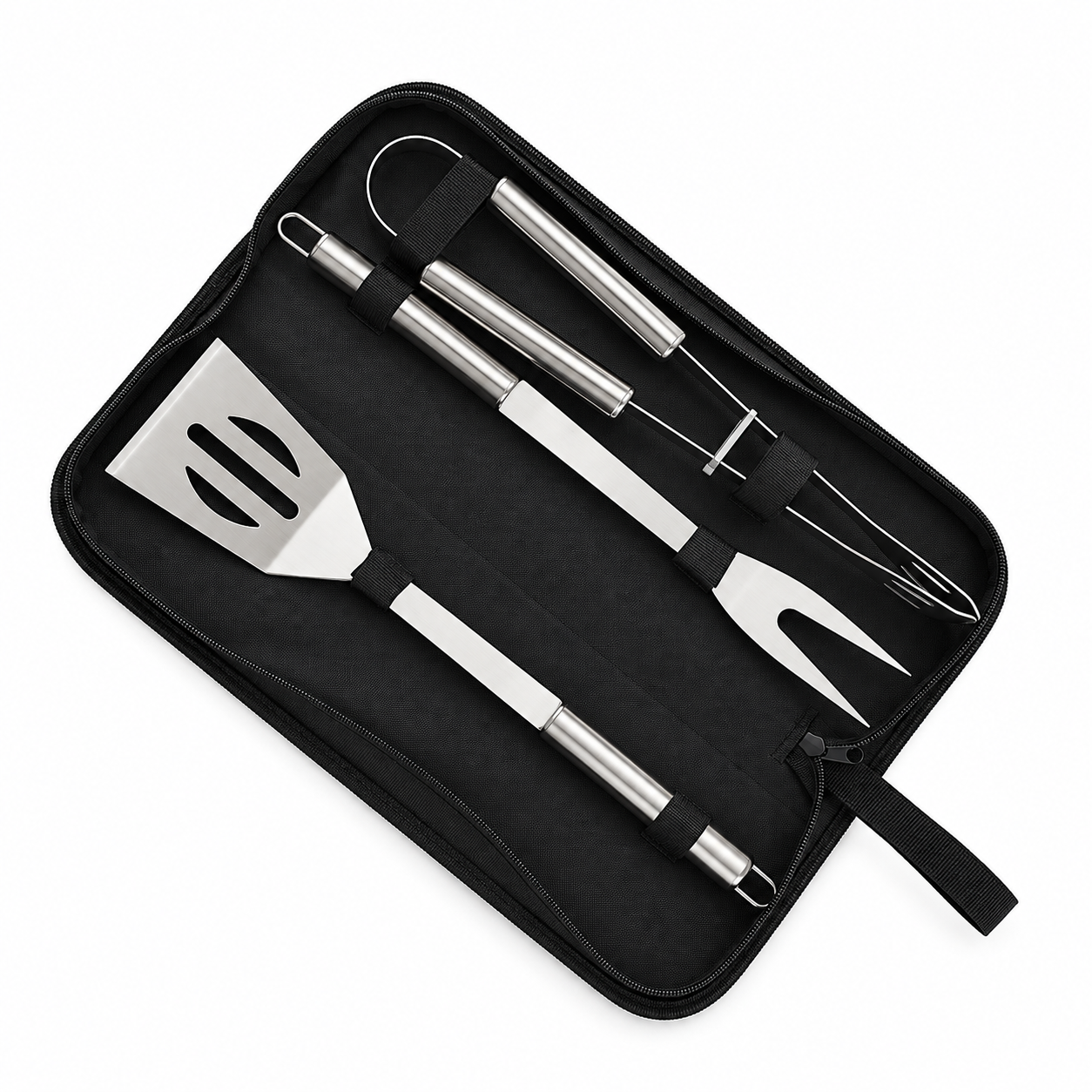 Multi-Option Stainless Steel BBQ Tool Set - Image 3