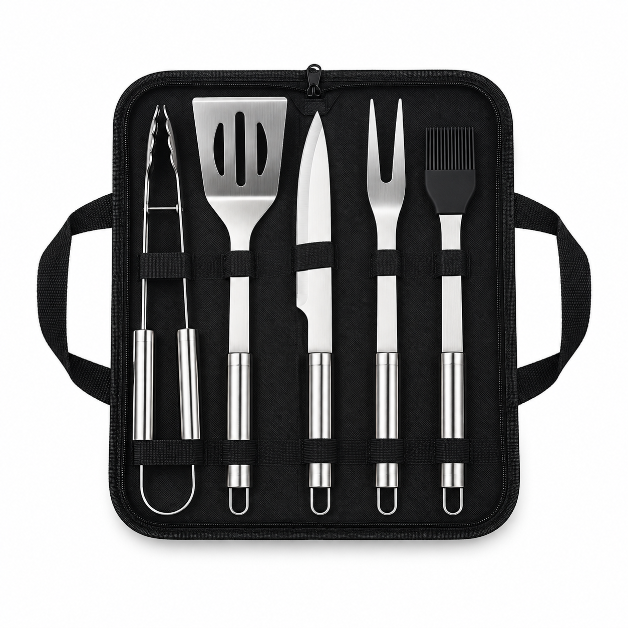 Multi-Option Stainless Steel BBQ Tool Set - Image 4
