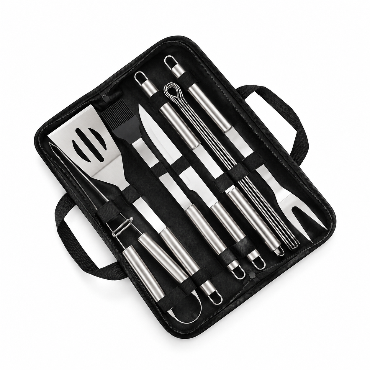 Multi-Option Stainless Steel BBQ Tool Set - Image 5