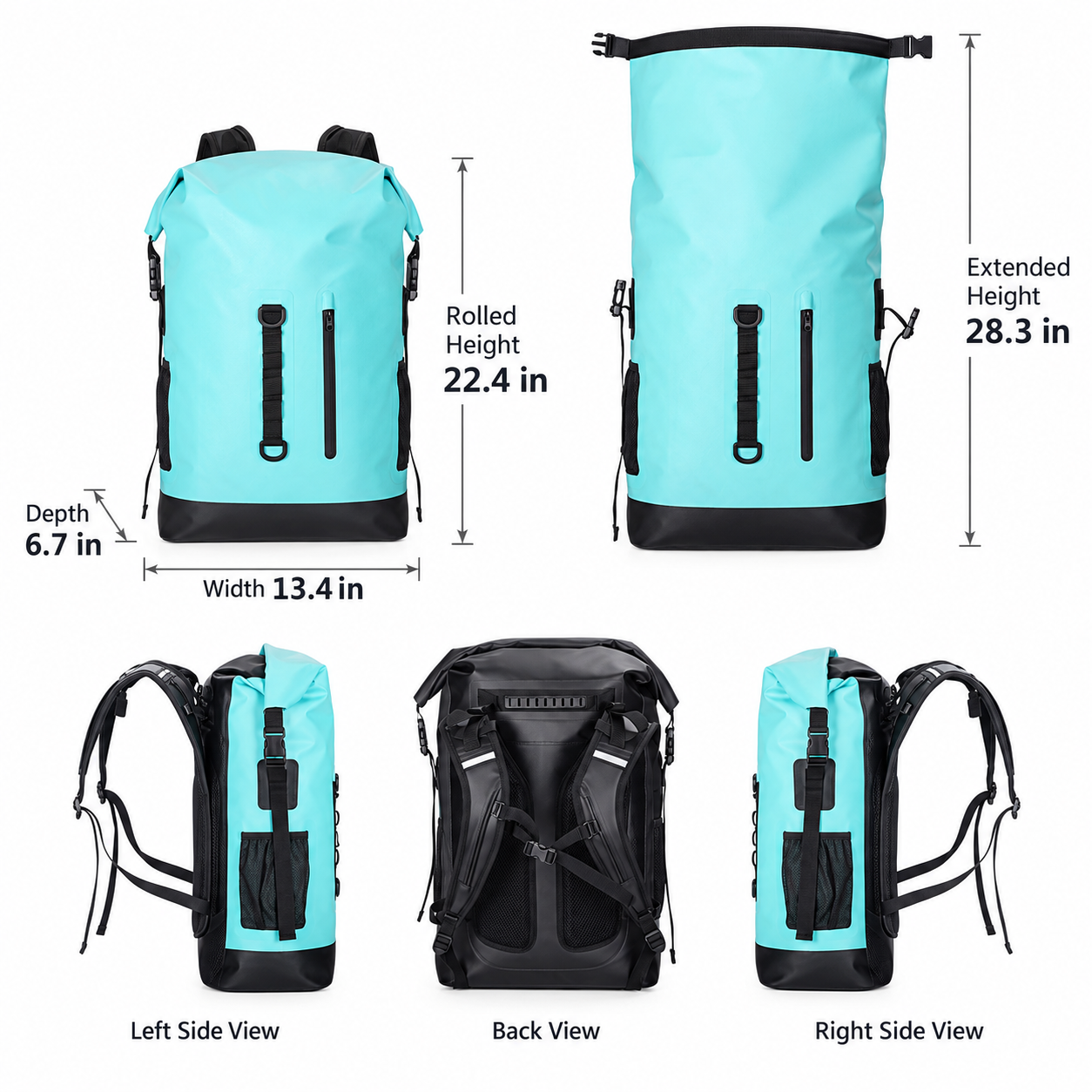 30L IPX6 Roll-Top Waterproof Backpack - Image 11