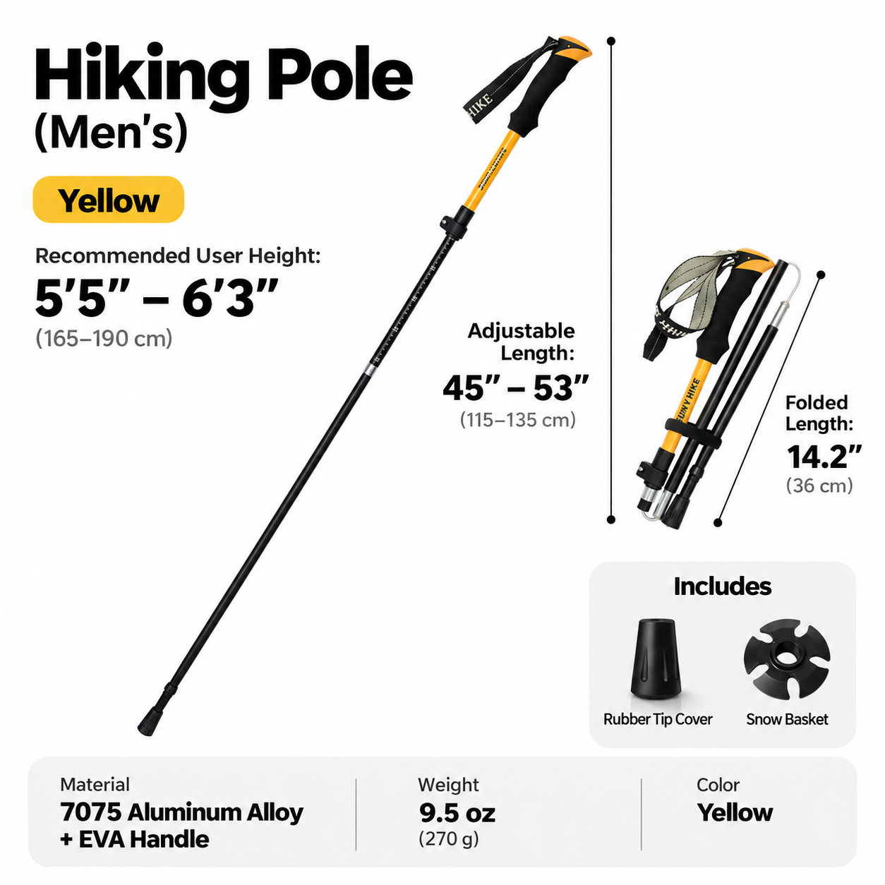 Folding Aluminum Trekking Pole - Image 12