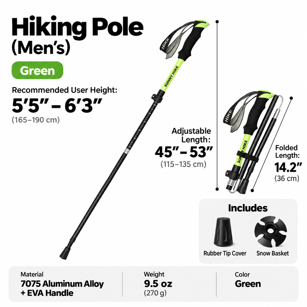 Folding Aluminum Trekking Pole - Image 14
