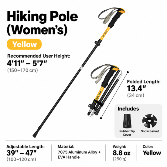 Folding Aluminum Trekking Pole - Image 17