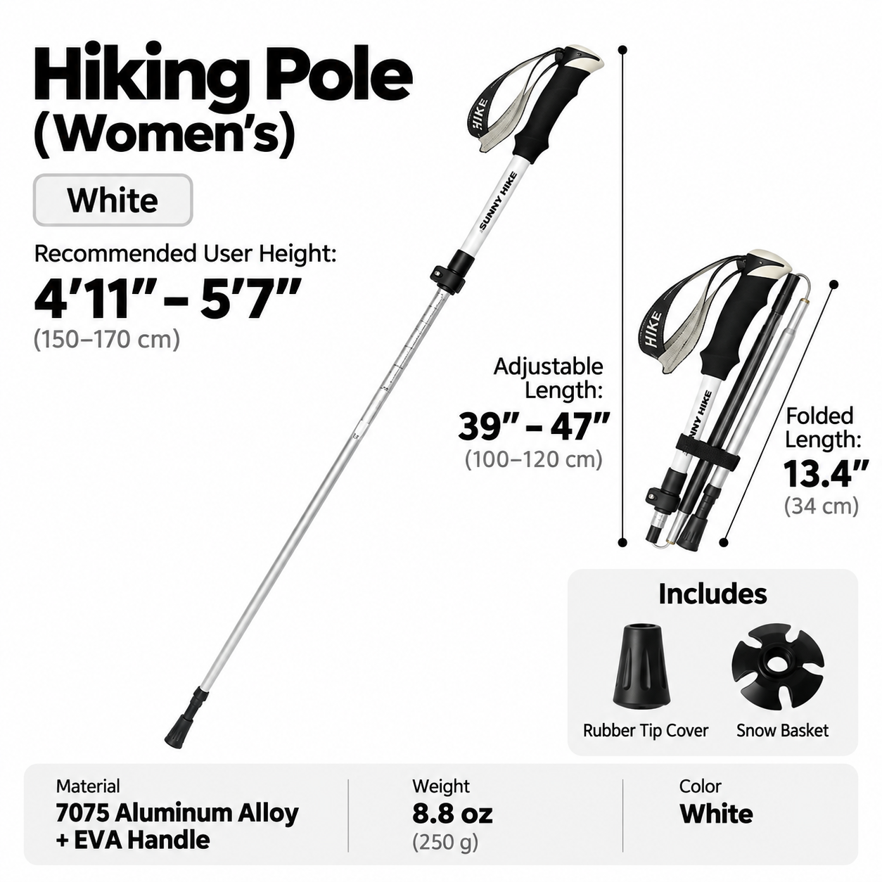 Folding Aluminum Trekking Pole - Image 21