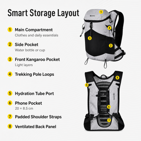 17L Lightweight Hiking Backpack - Image 5