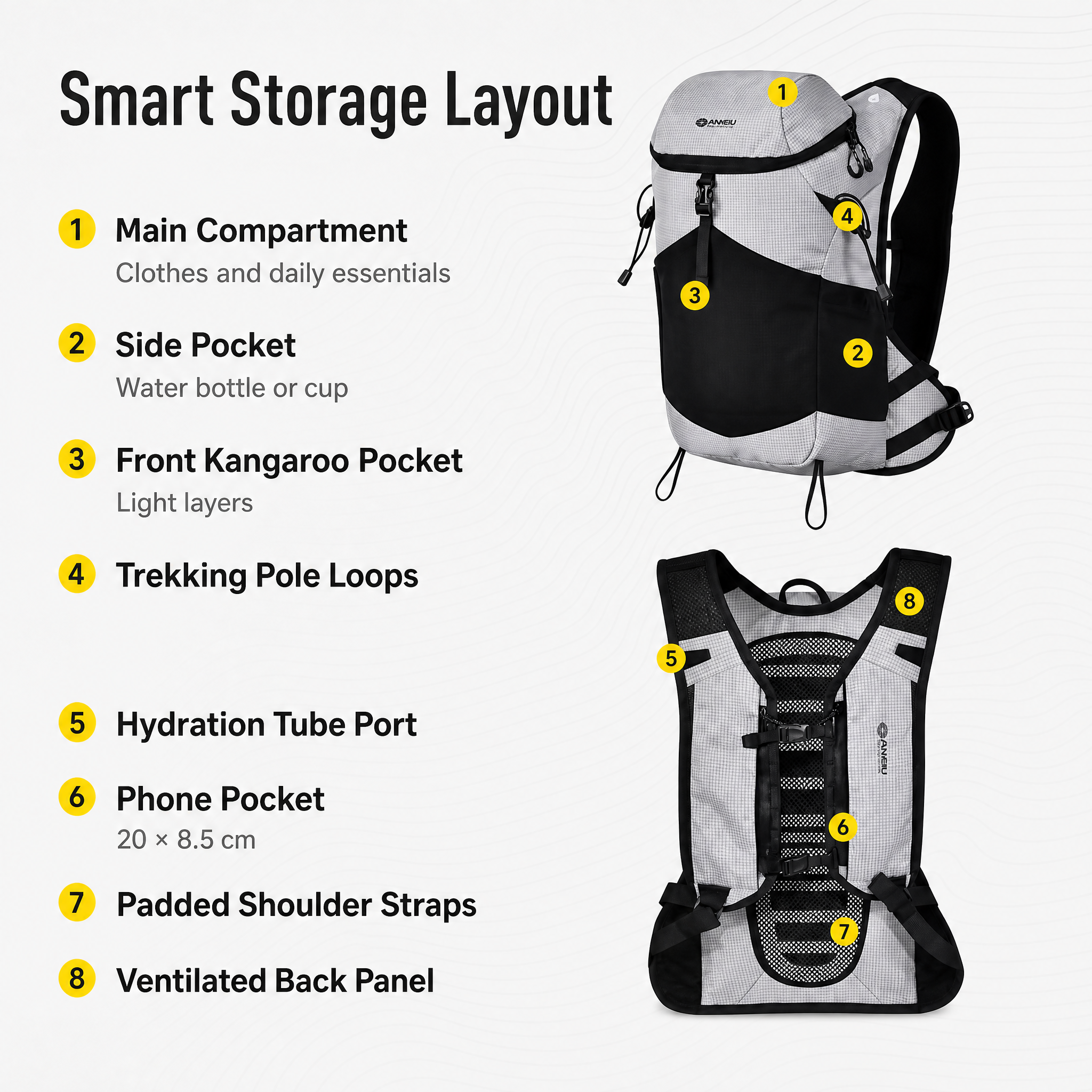 17L Lightweight Hiking Backpack - Image 5