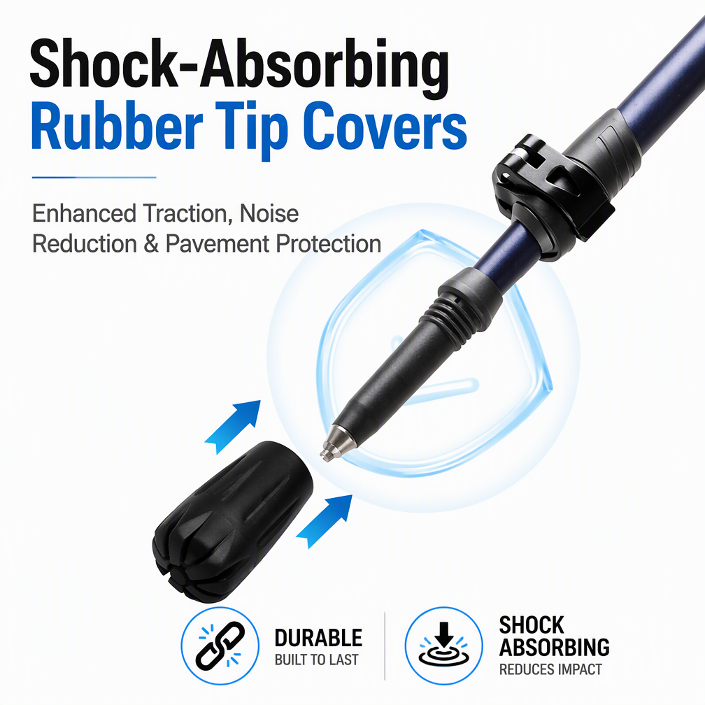 Adjustable Aluminum Trekking Poles with Cork Handles-Pair - Image 6