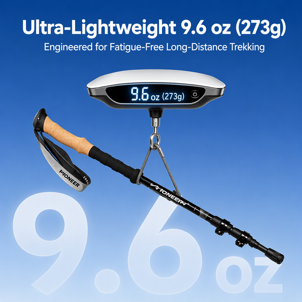 Adjustable Aluminum Trekking Poles with Cork Handles-Pair - Image 9