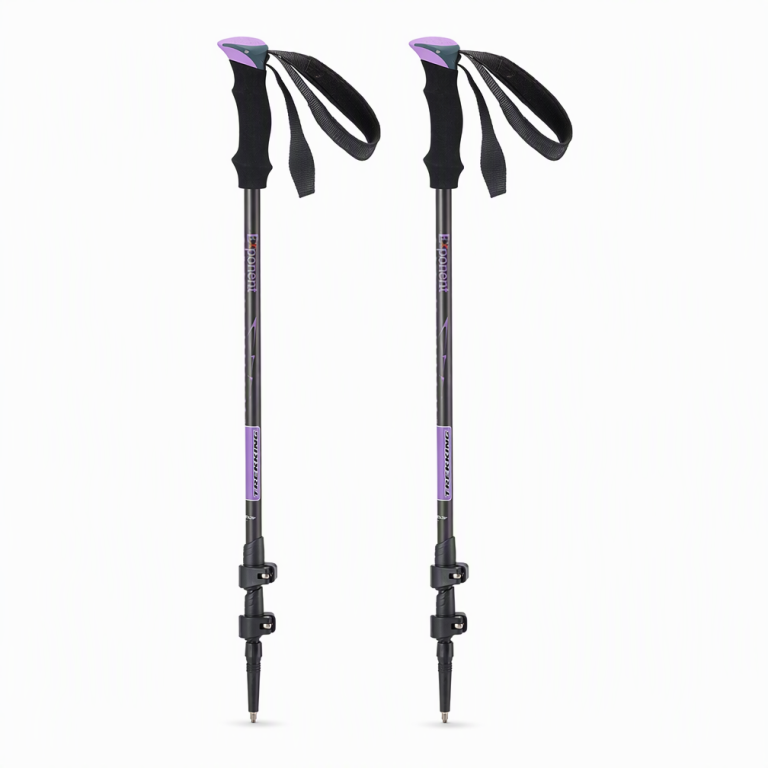 Adjustable Aluminum Trekking Poles with EVA Grips – Pair
