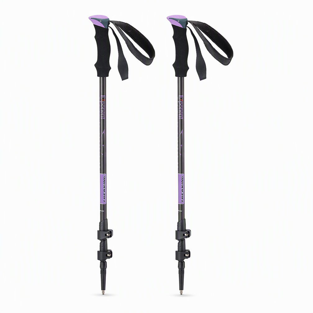 Adjustable Aluminum Trekking Poles with EVA Grips – Pair - Image 1