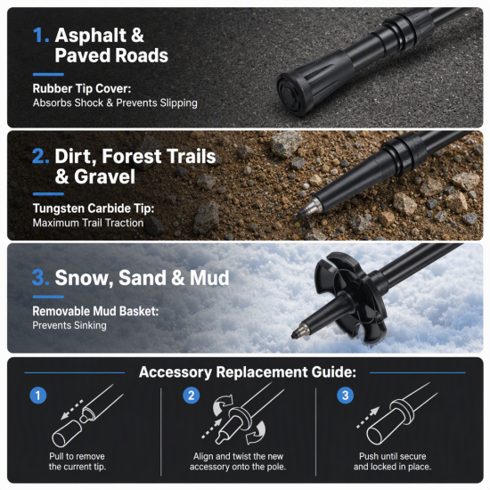 Adjustable Aluminum Trekking Poles with EVA Grips – Pair - Image 9