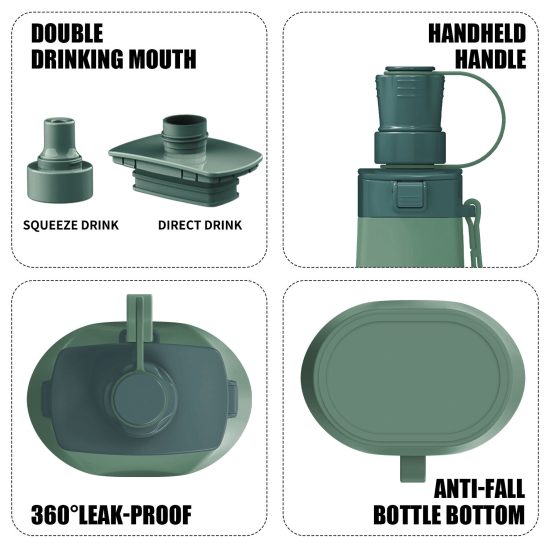 600ml Collapsible Silicone Water Bottle - Image 6