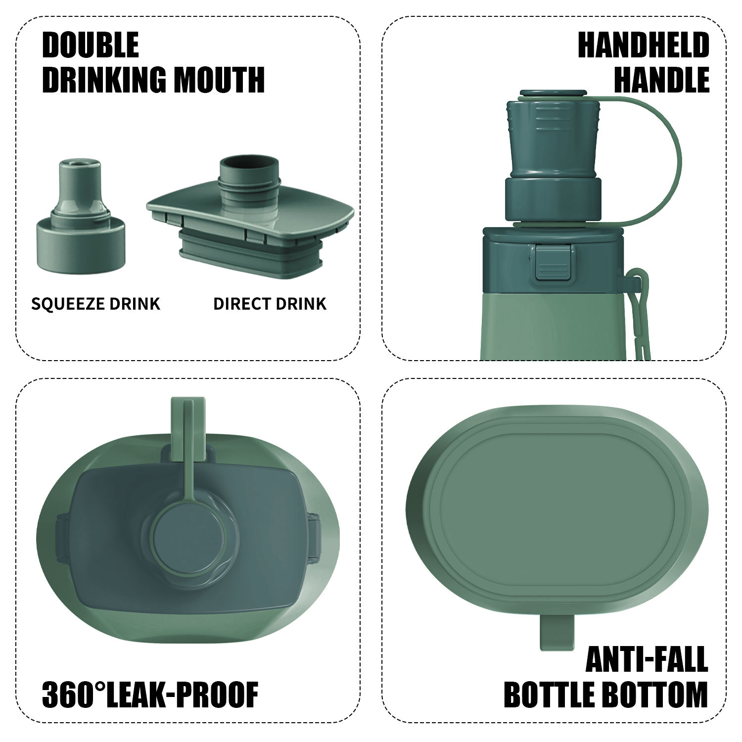 600ml Collapsible Silicone Water Bottle - Image 6