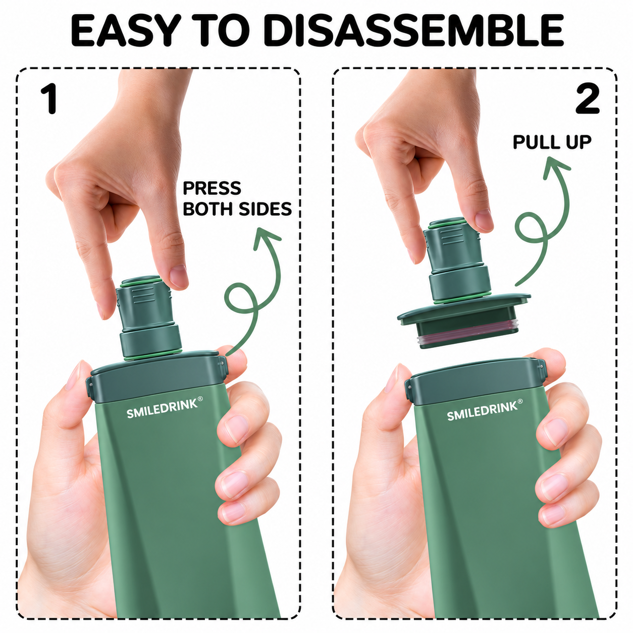 600ml Collapsible Silicone Water Bottle - Image 7